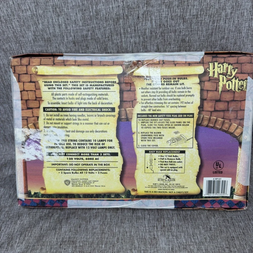 Vintage 2000 Harry Potter Kurt Adler 10 Light Set String Lights WORKS